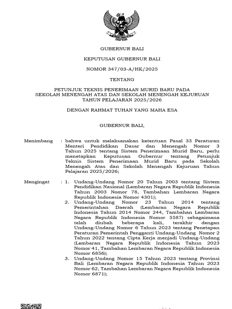 SPMB 2026 Bali Buka Pendaftaran Online, Siapkan Berkas Lengkap