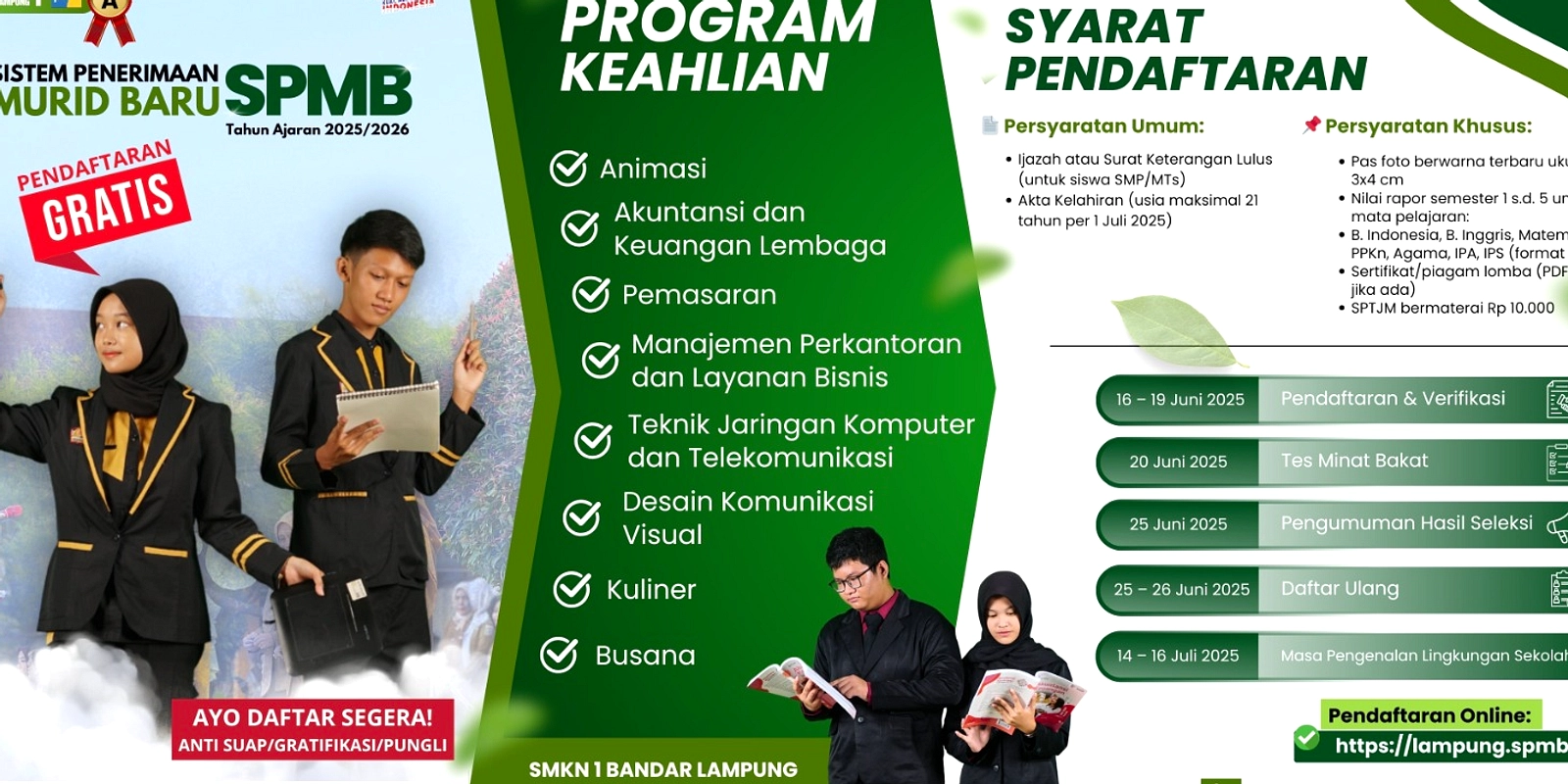 SPMB Lampung 2026: Pendaftaran SMA Reguler & SMK Dibuka