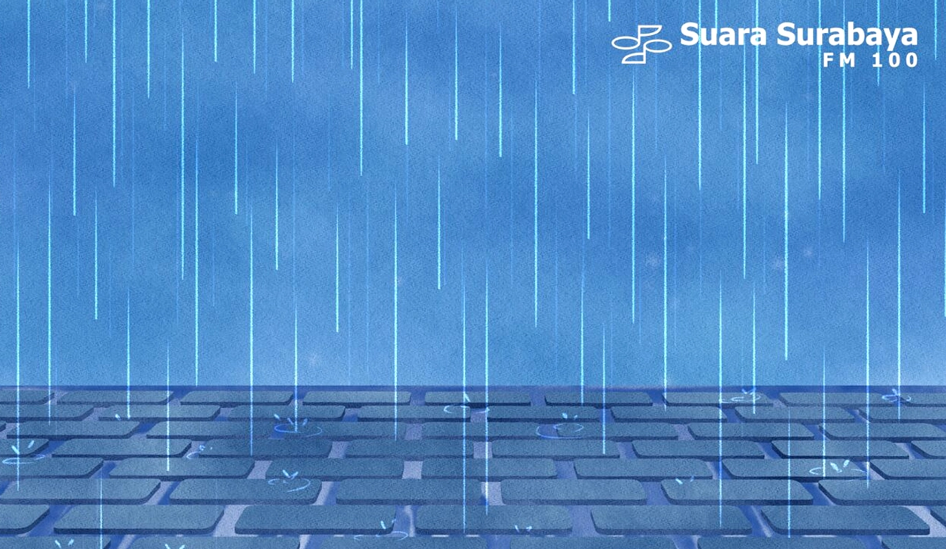 Surabaya Hujan Ringan, Suhu 24-32°C, Kelembapan Tinggi