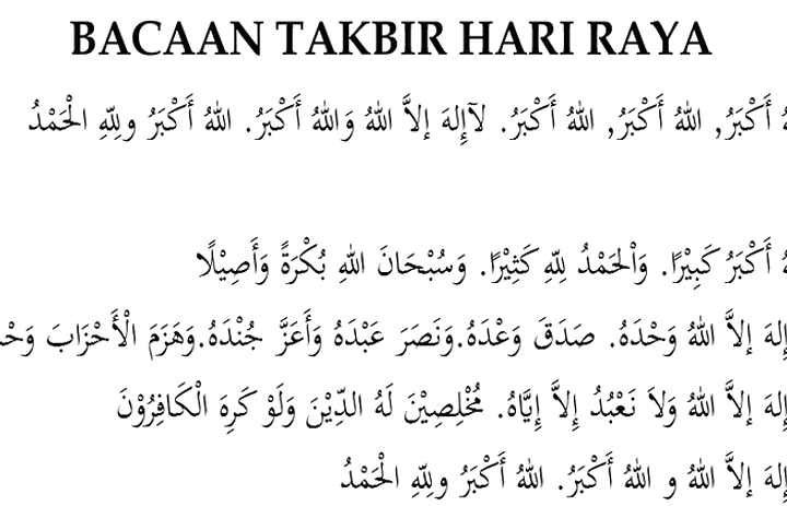 Takbir Idul Adha: Bacaan Lengkap dan Cara Mengerjakannya