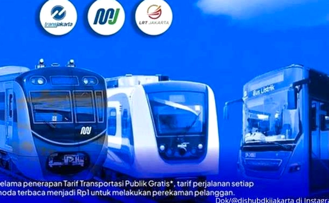 Tarif Rp 1 untuk Transjakarta, MRT, dan LRT Jakarta Berlaku 3 Hari