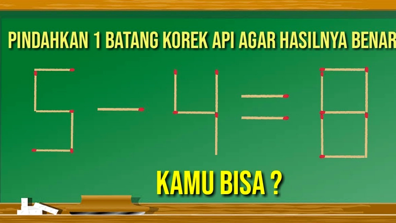 Teka-teki batang korek: pindahkan satu, hasilnya benar