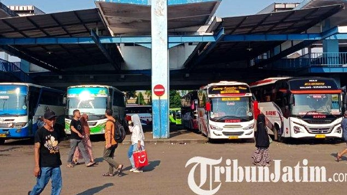 Terminal Arjosari Malang Peningkatan Penumpang Lebaran