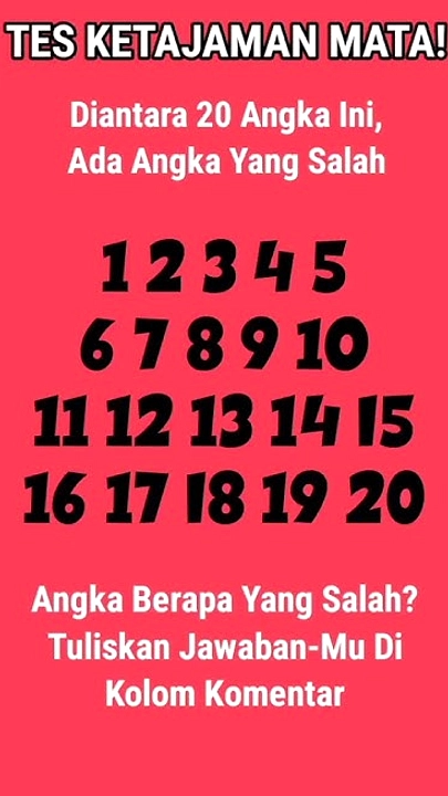 Tes Ketajaman Mata: Temukan Angka Tersembunyi di 7 Gambar