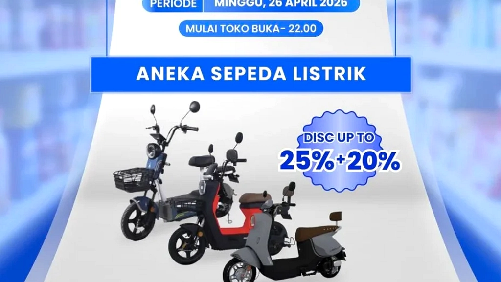 Transmart Diskon Sepeda 60%+20%, Harga Turun ke Rp 1,1 Juta