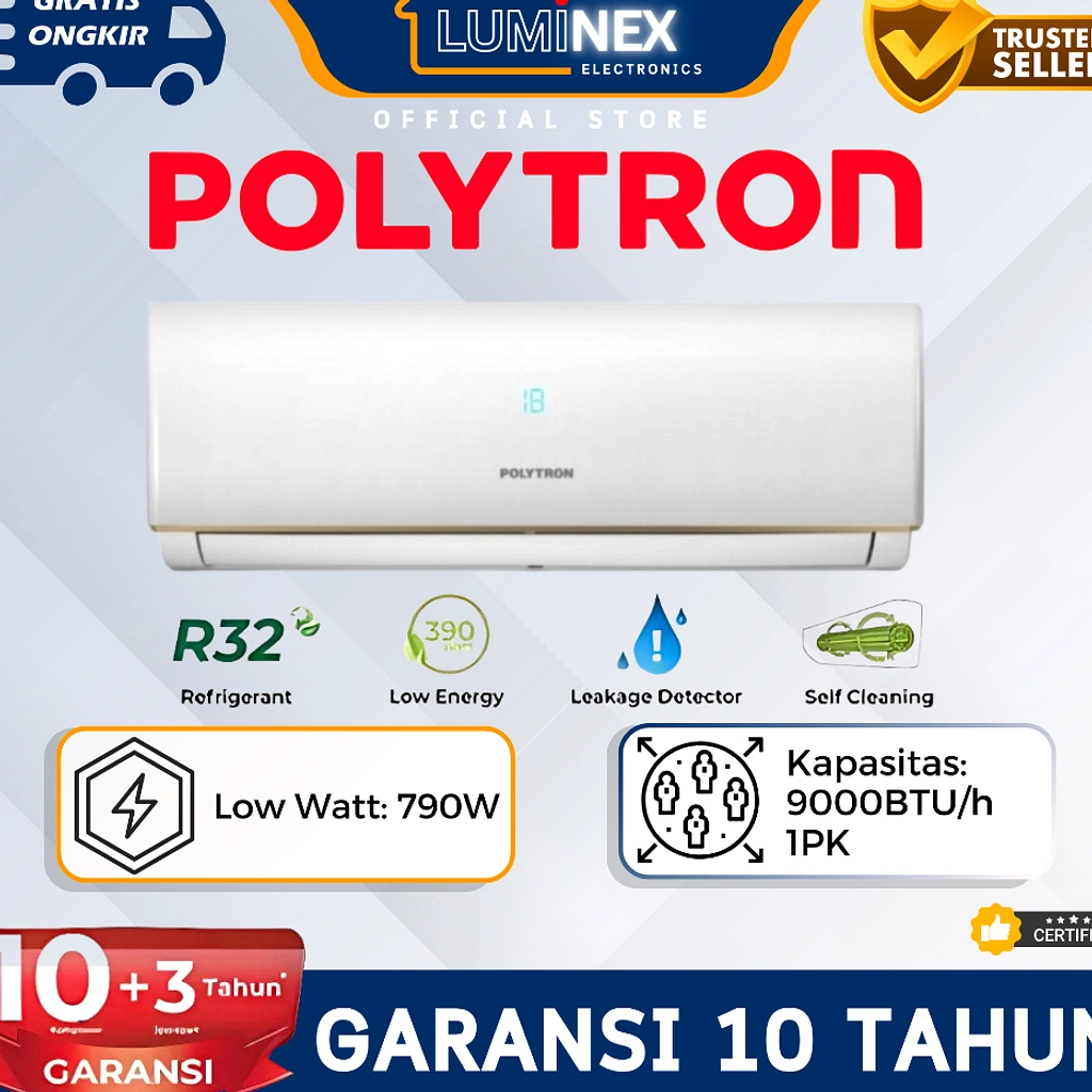 Transmart Full Day Sale: AC Split Polytron 1 PK Harga Rendah