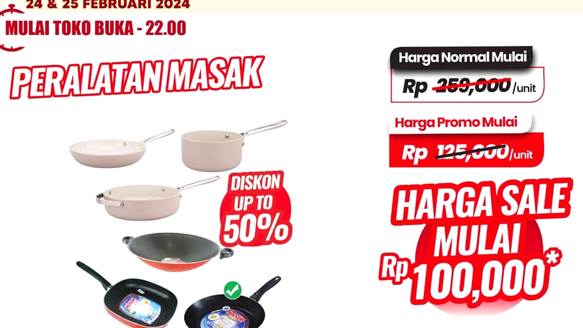 Transmart Full Day Sale: Diskon 50%+20% Besok