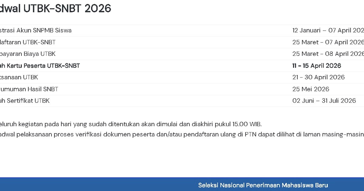 UNAND Perpanjang Pendaftaran SIMA Nilai UTBK 2026 hingga 13 Juli