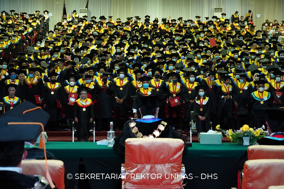 Unhas Rilis 1.664 Wisudawan, Efisiensi Pendidikan Meningkat