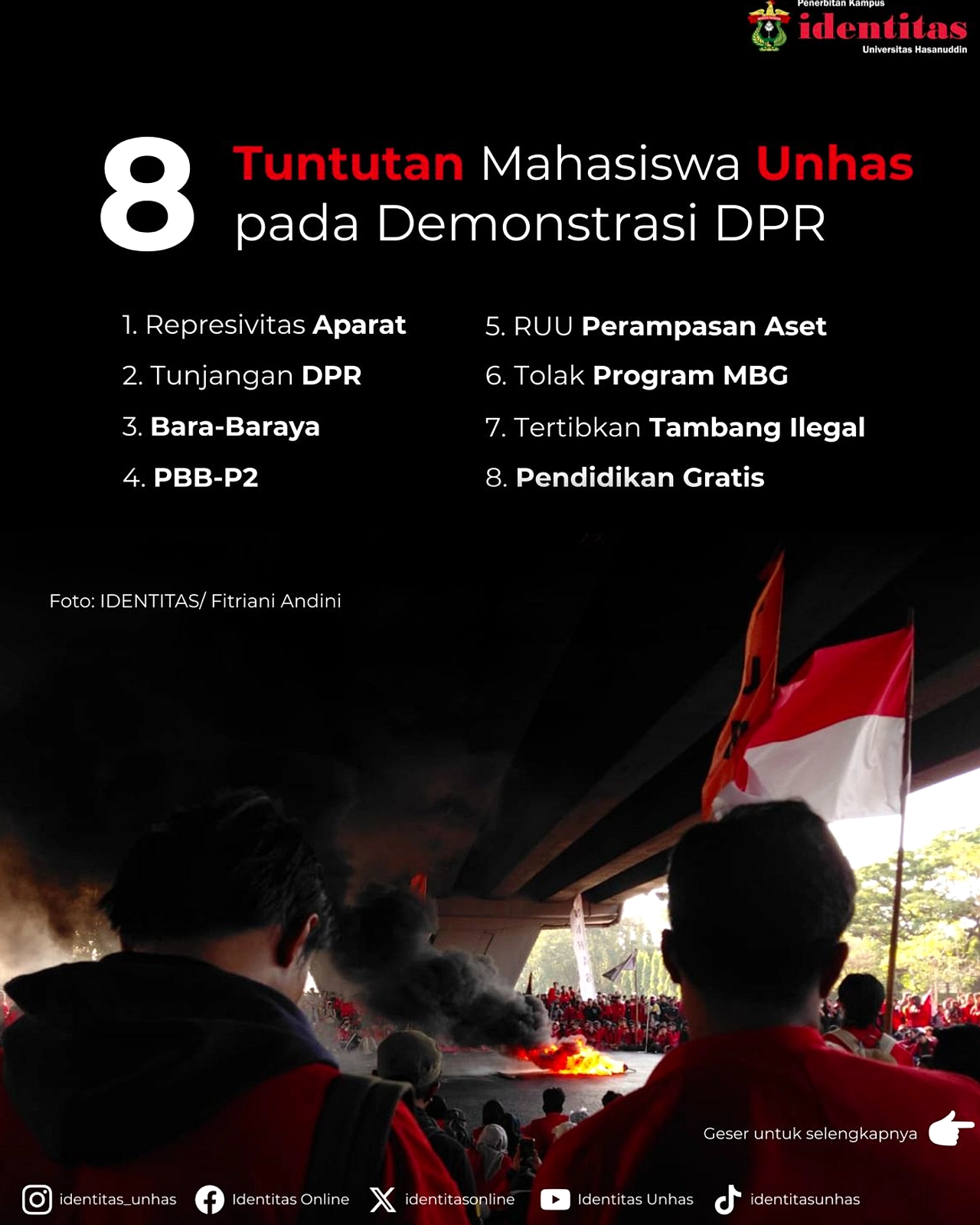 Unhas Tolak Tuduhan Sanksi DO dan Skorsing Mahasiswa MBG