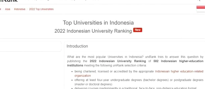 UniRank 2026: 20 Universitas Terbaik di Indonesia Terungkap