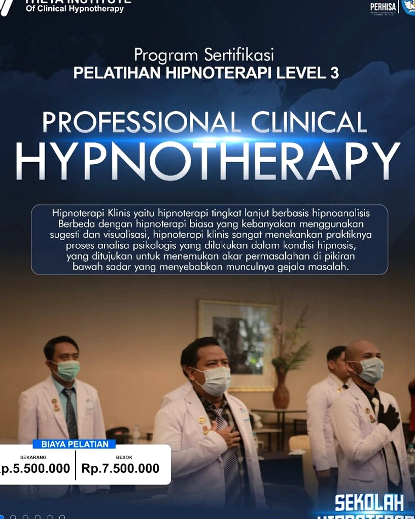 Workshop Hypnotherapy Intensif 2 Hari, Sertifikat Ganda