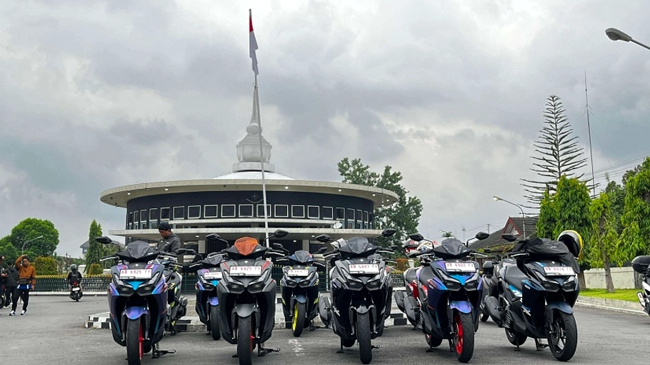 Yamaha Rayakan 10 Tahun Aerox, Ribuan Biker Kumpul di Jakarta