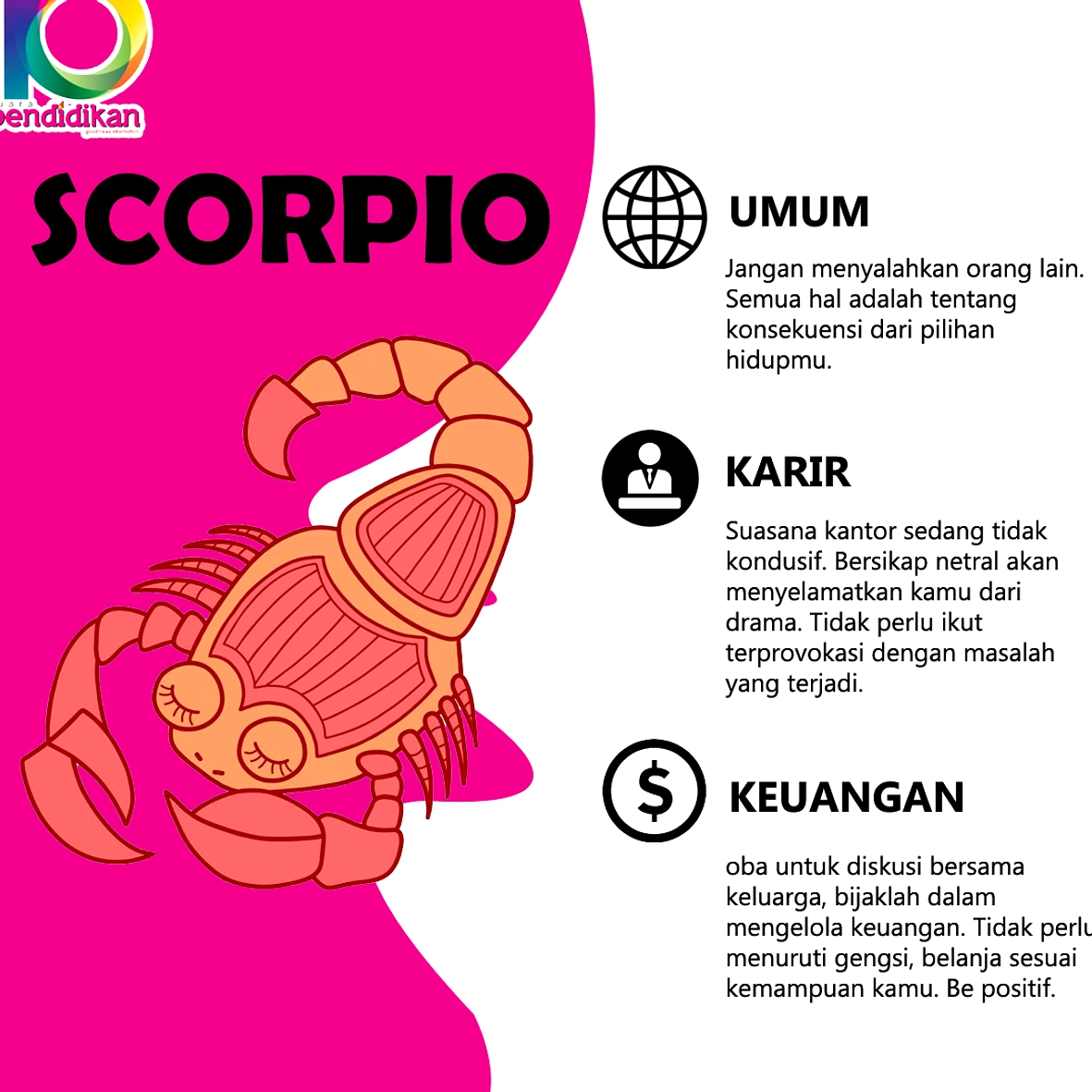 Zodiak Scorpio 30 Maret 2026: Energi Air, Keberuntungan, dan Keseimbangan